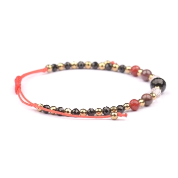 Bransoletka celebrytka TURMALIN + znak zodiaku BARAN zodiak